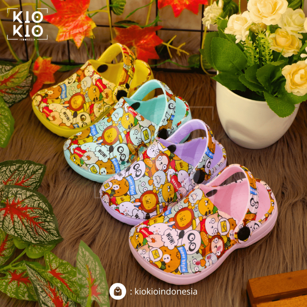 Sandal Baim Anak Perempuan/Laki-laki Sandal Anak Kodok Motif Kartun Printing size 23-32 Sandal New Arrival