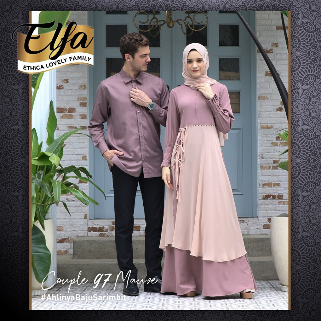 New arrival Gamis Sarimbit Keluarga Ethica Couple 97 Mauve