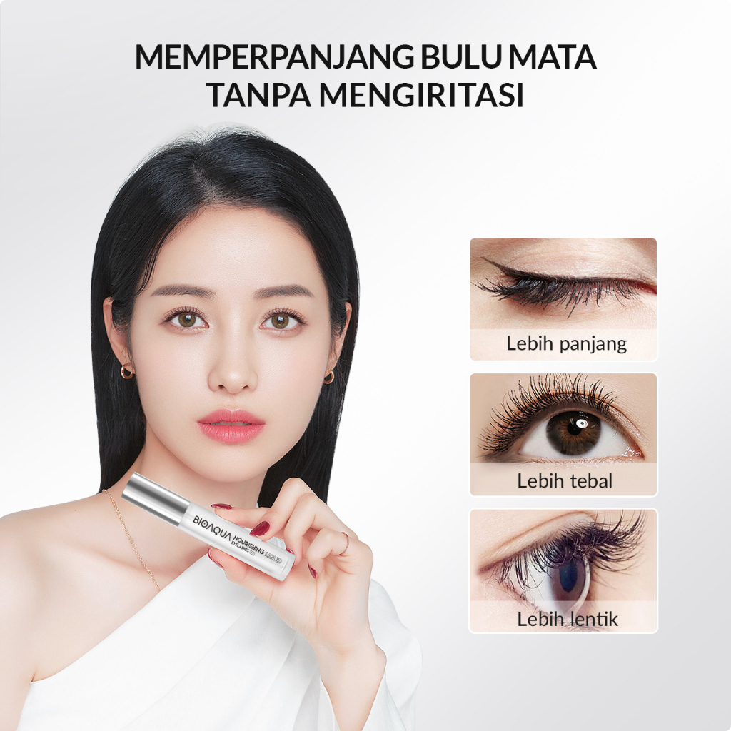 BIOAQUA Nourishing Liquid Eyelashes Serum Penumbuh Bulu Mata dan Alis Eyelash BPOM Serum Alis Serum Bulu Mata