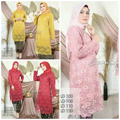 KEBAYA BESAR LD 130 /kebaya brukat modern terbaru 2023/kebaya brukat modern/RESTU IBU KEBAYA /kebaya wisuda/kebaya wisuda modern hijab/kebaya modern/kebaya modern jumbo