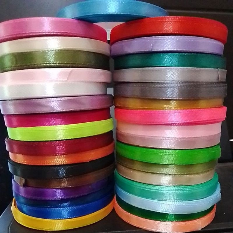 Pita Satin 1/4&quot; 6mm Panjang 20yards