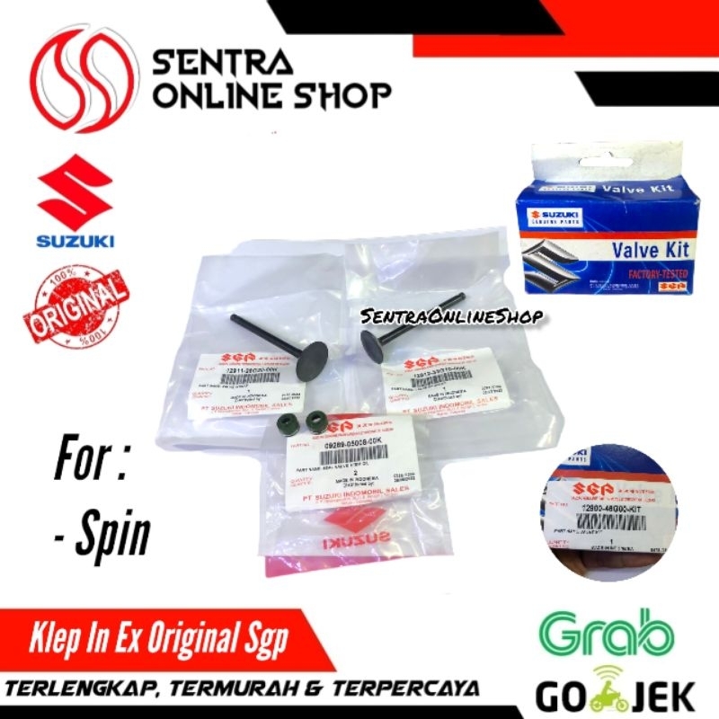 Klep set spin skywave hayate skydrive paket sil klep original sgp 12960046g00kit