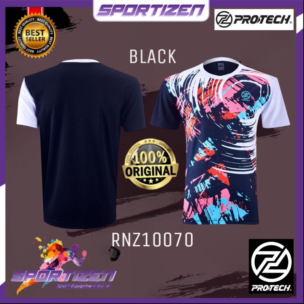 BAJU KAOS T-SHIRT BADMINTON BULUTANGKIS PROTECH DRY FIT TOURNAMENT JERSEY RNZ10070 ORIGINAL