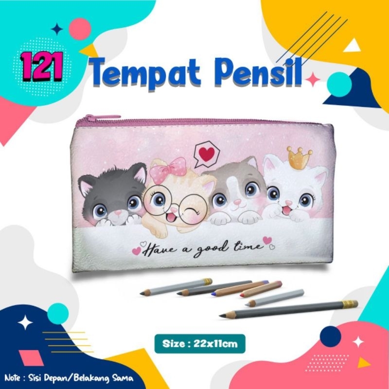 

Tempat Pensil Motif Kucing Lucu Imut 121 /Pouch Alat Tulis Custom Nama Foto Souvenir Kado Hadiah Wadah Kostak Kotak Dompet