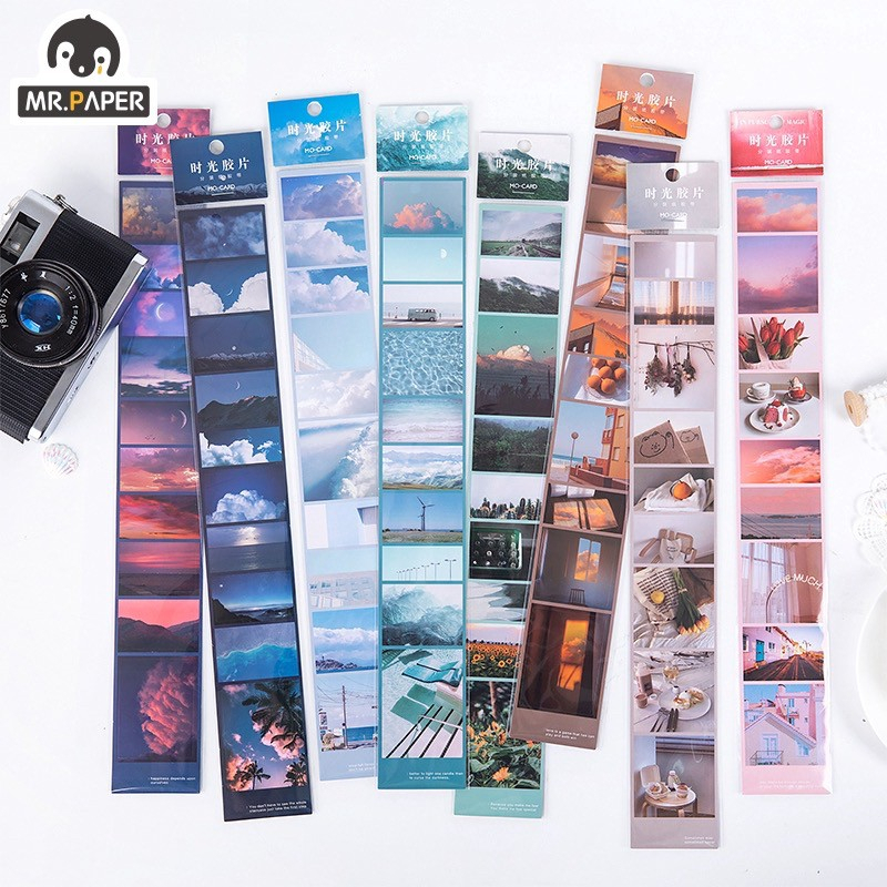 

1 Lembar Tape Scenery Stickers Stiker Deco Aesthetic Pattern PET G020