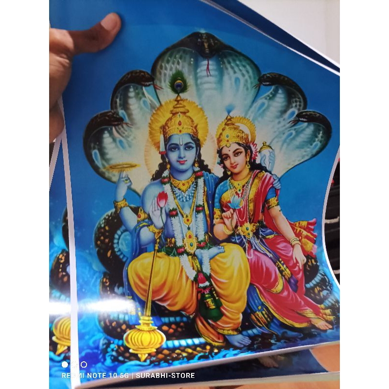poster kertas A3 Sri Wisnu Laksmi Dewi Laksmi Narayana