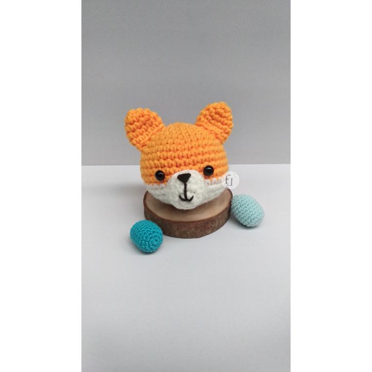 Boneka Rajut Shiba Inu | Boneka Rajut Anjing Shiba Inu | Amigurumi Shiba Inu | Amigurumi Boneka Anji
