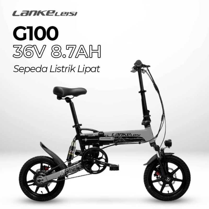 Lankeleisi Sepeda Elektrik Lipat Smart Moped 36 V 8.7 AH - G100