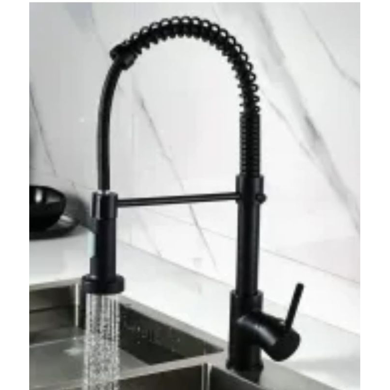 kran sink meja panas dingin hitam