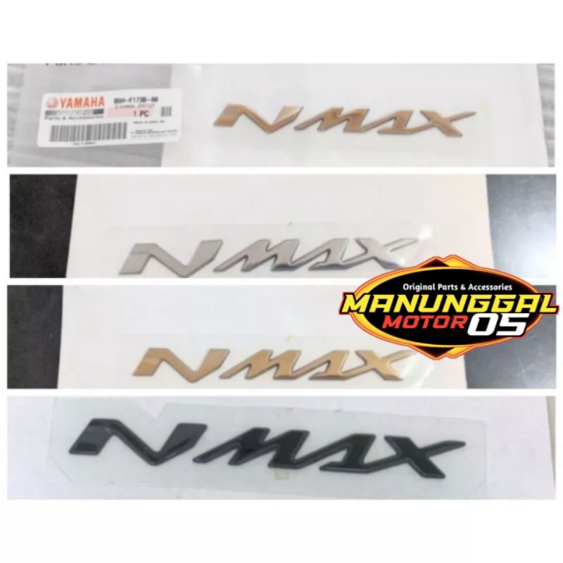 Emblem, logo 3D Tulisan Timbul Nmax N-max Old, New Nmax 2020-2023 Original Yamaha