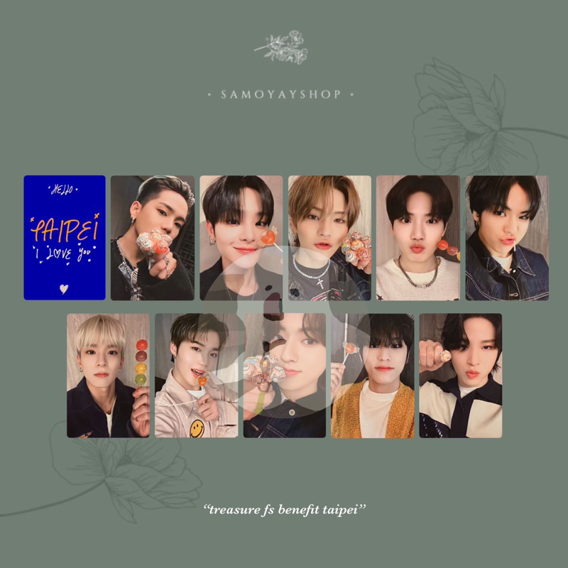 Photocard Treasure Fansign Hello Tour Benefit Taipei Hyunsuk Jihoon Yoshi Junkyu Jaehyuk Asahi Doyou