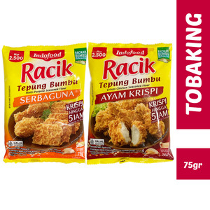 

Racik Indofood Tepung Bumbu Ayam Krispi Serbaguna 75G All Variant