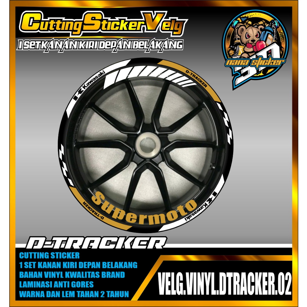 STIKER VINYL VELG DTRACKER CUTTING STICKER VELG DTRACKER CUTTING VARIASI 02