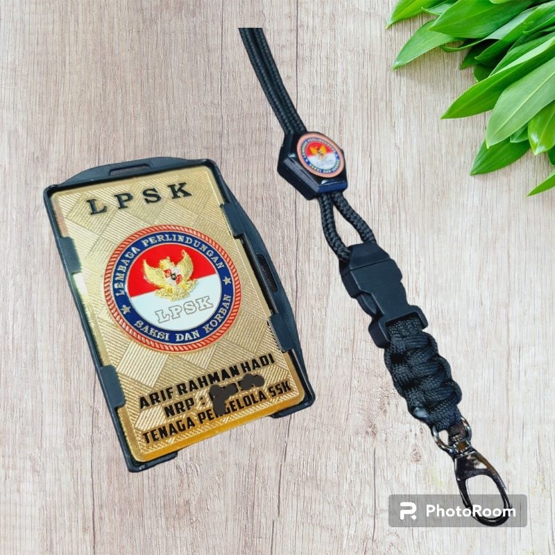 

id card plat peneng logo lpsk holder lanyard