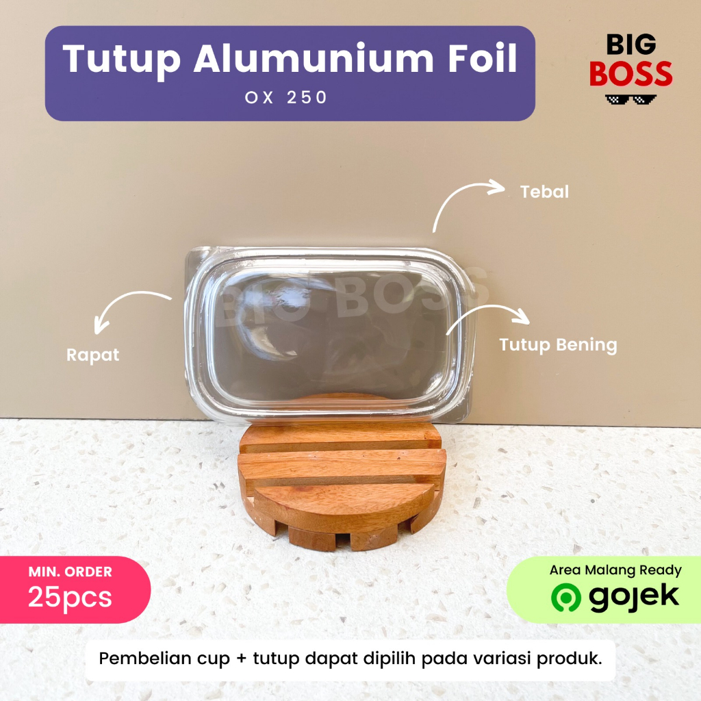 Aluminium Foil Tray OX-250 + Tutup Cup Macaroni Schotel / Pastel Tutup / Baked Lasagna Mentai / Klapertart 250ml