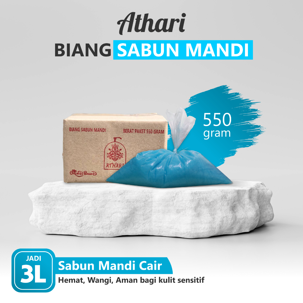 Athari Paket Bahan Sabun Mandi Cair Bahan Pembuat Body Wash Bersih Hemat Wangi