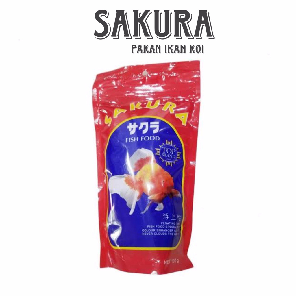 SAKURA MAKANAN IKAN 100gr pelet berprotein ikan mas koki