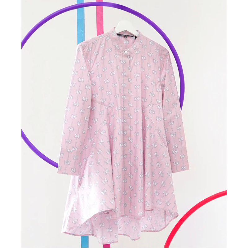 Preloved Yumi Shirt Pink/Kylie Shirt By Benang Jarum