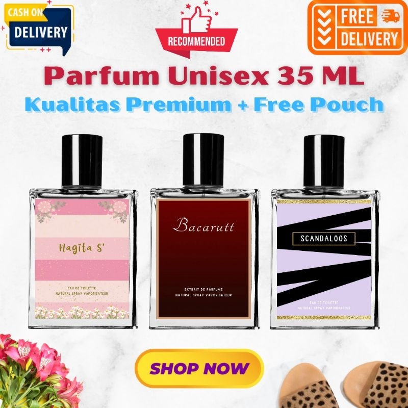 PARFUM UNISEX 35 ML PREMIUM / PARFUM WANITA PRIA WANGI TAHAN LAMA / MINYAK WANGI ( NO BOX)