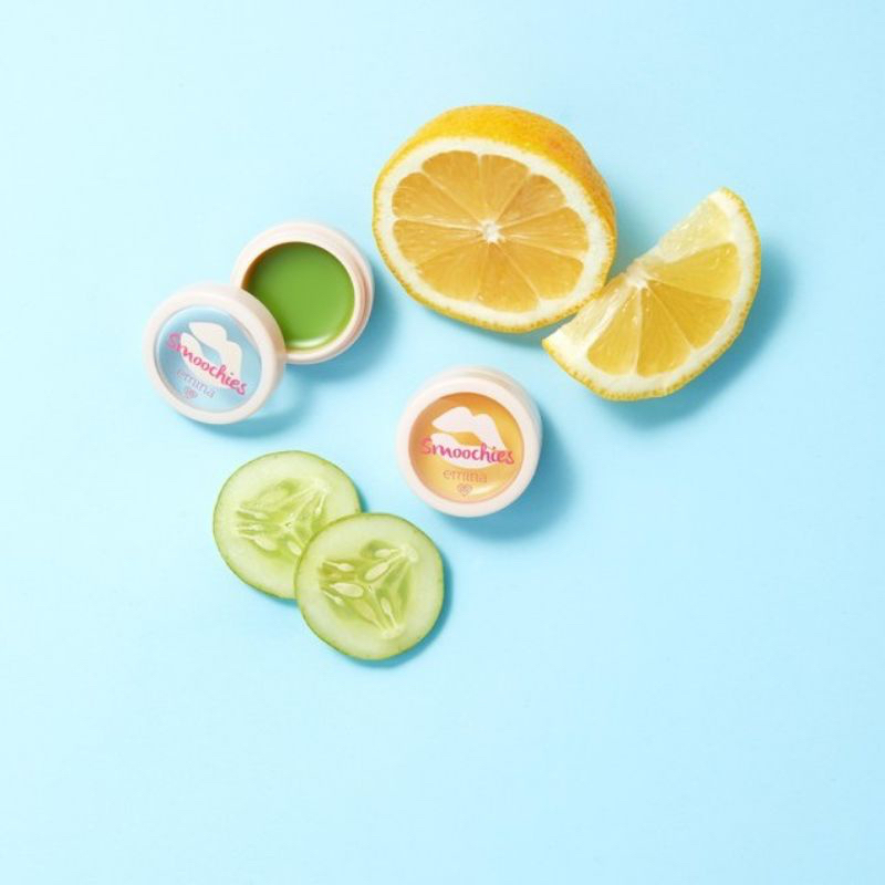 EMINA Smoochies Lip Balm Indonesia / Pelembab Bibir 3.7g / UVA UVB Protection Mengurangi Bibir Kering Pecah Melembabkan / Lemonade Cucumber Juice / Lemon Jus Timun / Moisturizer Moisturizing Melembabkan Menutrisi / Skincare Lips Care / Treatment Perawatan