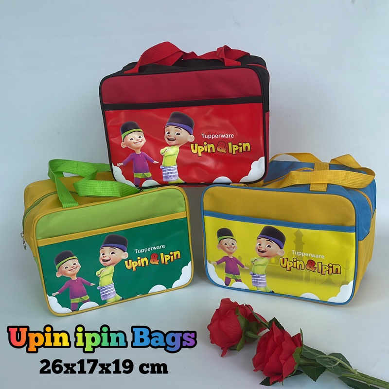 Tas Upin & Ipin Edisi Raya Tupperware (zipper bunga es)