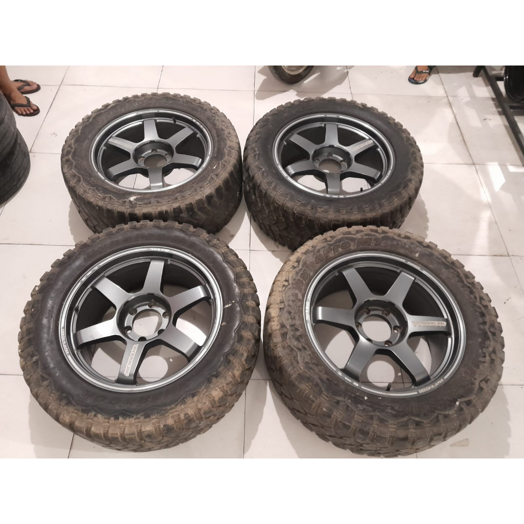 VELG BEKAS TE37 R20X9,5 LUBANG 6 PCD 6X139 ET20 + HANKOOK 33 12,5 R20