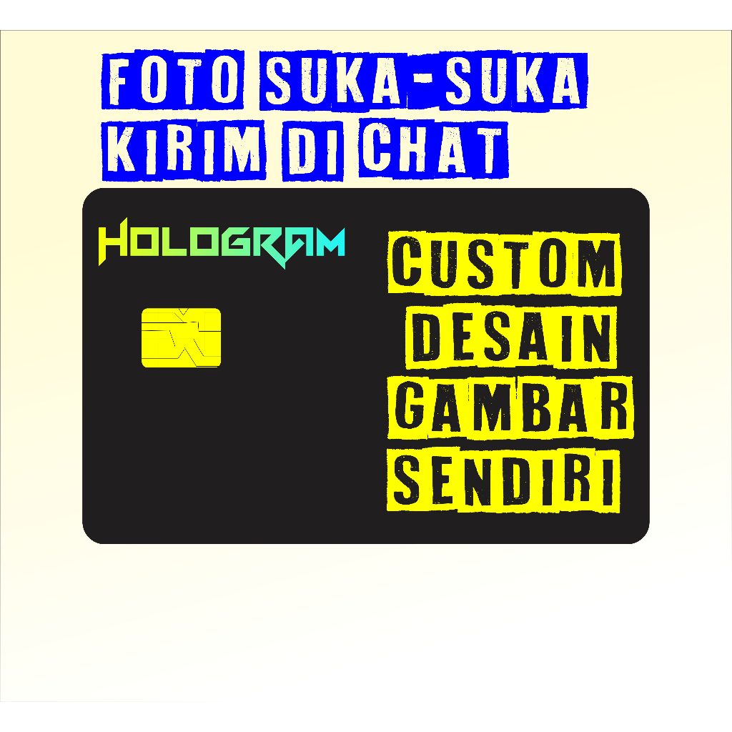 

Custom Stiker Sticker Skin Kartu Atm Gambar suka suka