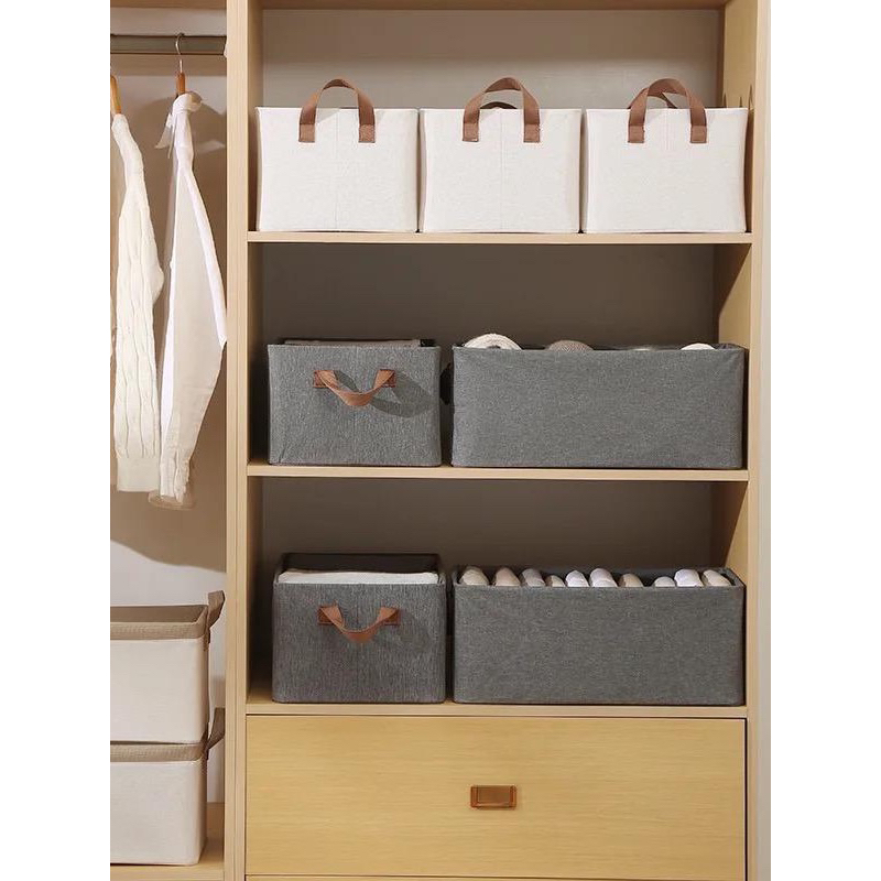 kotak penyimpanan pakaian organizer keranjang pakaian bayi tempat baju household foldable cationic box