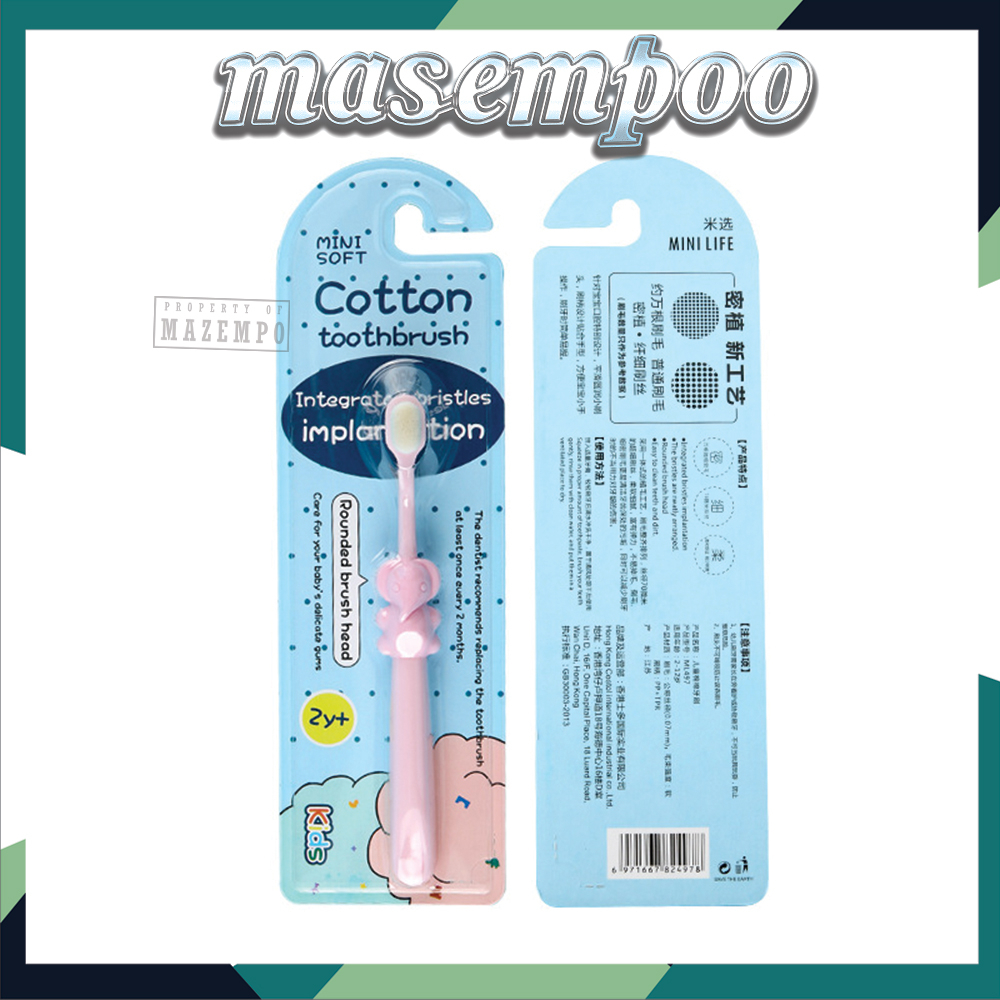 Sikat Gigi Anak 1 2 dan 3 Tahun Bulu Halus Cotton Toothbrush