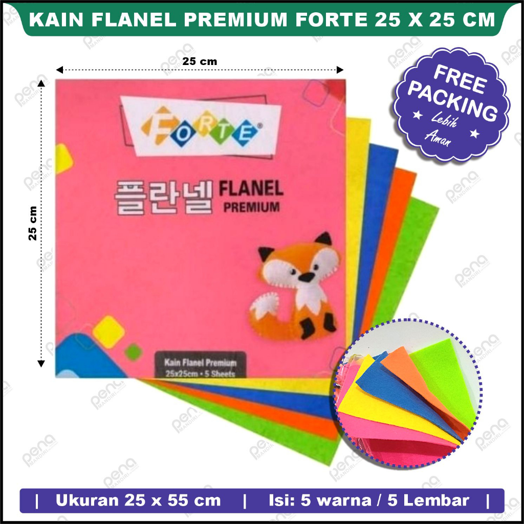 Kain Flanel Premium Forte 25X25 cm