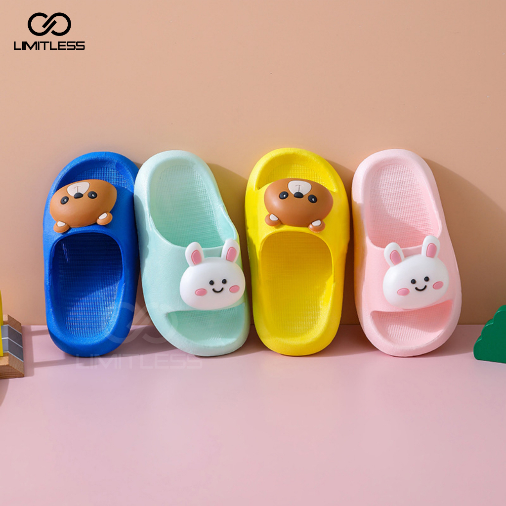 Zerolimit - Sandal Lotso Anak Sendal Slip On Unisex Selop Jelly Karakter Jibbitz Terbaru Premium Sandal slop anak laki perempuan cewek import