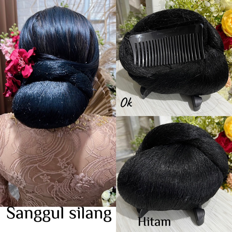 sanggul tagel/pusung tagel/sanggul modern/sanggul silang