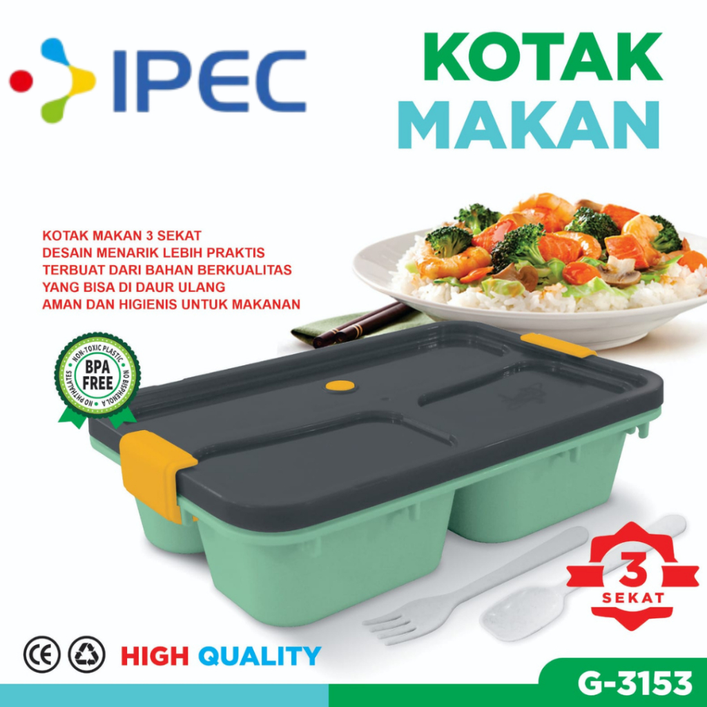 Lunch Box Set Kotak Bekal Makan Jerami Gandum ramah lingkungan kotak makan Anti Tumpah Free Sendok dan Garpu 3152 3153 3155