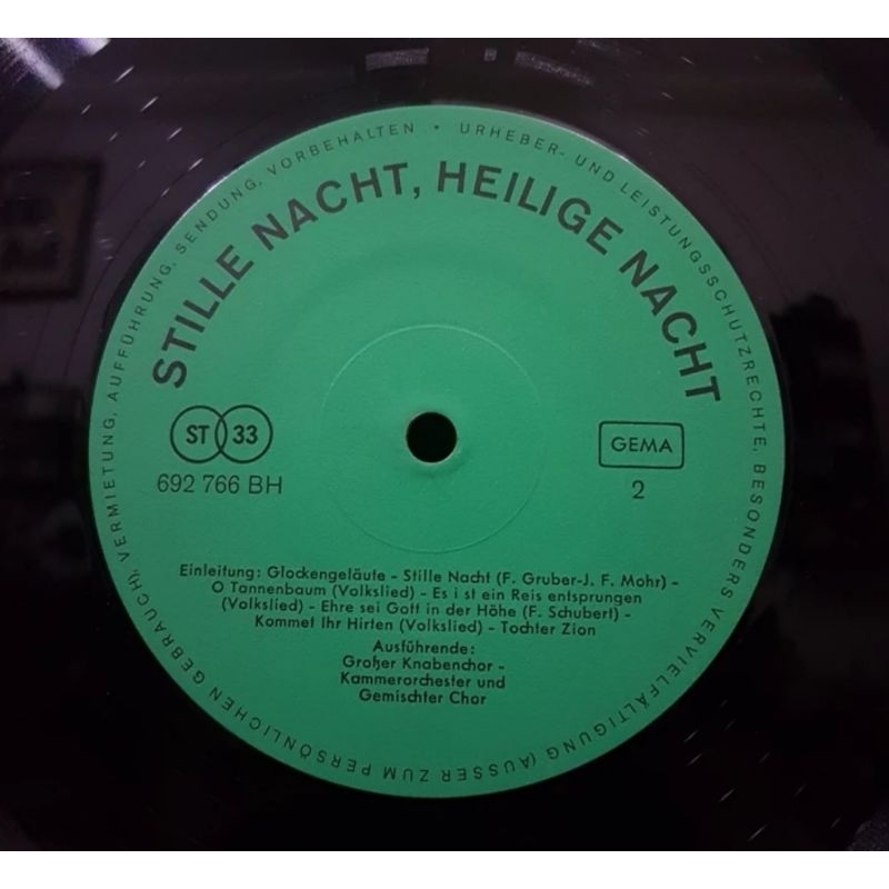 Vinyl Piringan Hitam 12 inch Stille Nacht,Heilige Nacht