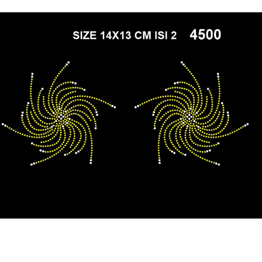 PAYET MOTE PRESS MOTIF BUNGA MATAHARI BUAT TEMPEL DI HIJAB BAJU MUSLIM DAN ABAYA
