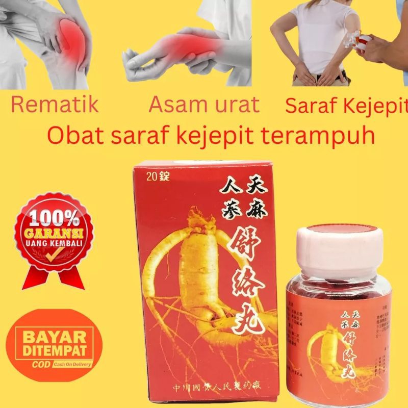 

GINGSENG MERAH obat saraf kejepit / asam urat / rematik KEMASAN BARU