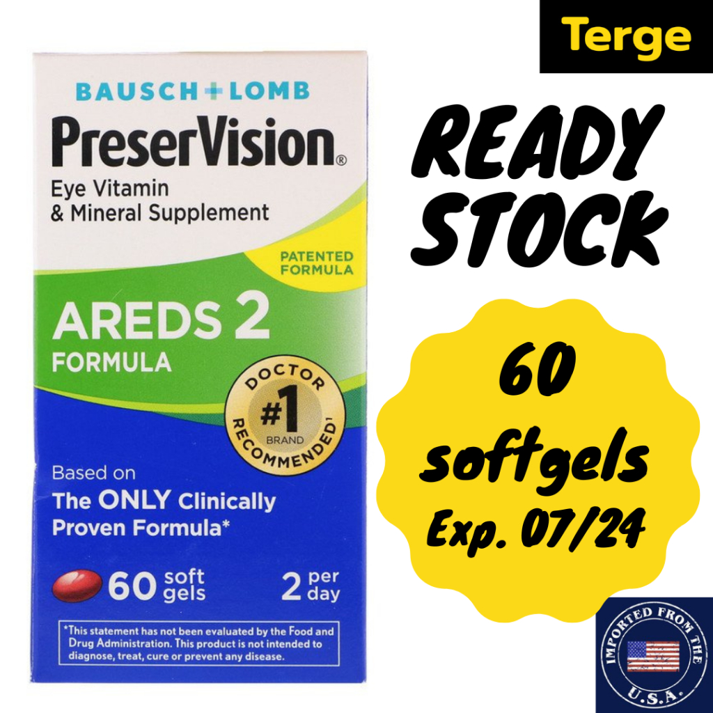 Vitamin Mata Bausch & Lomb PreserVision AREDS 2 Formula Eye Vit & Mineral Supplement 60 softgels