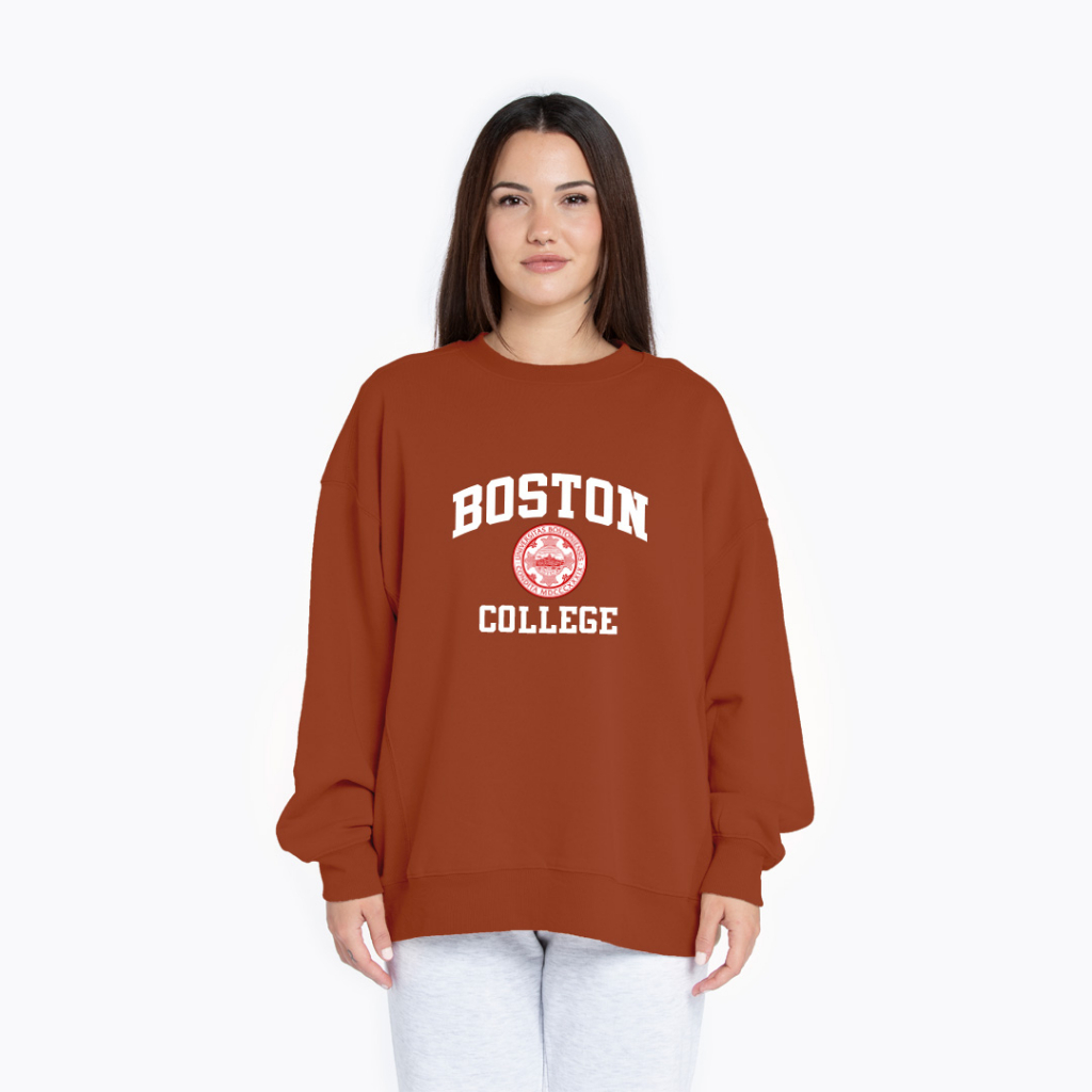 BOSTON COLLEGE GAWA SWEATER CREWNECK PRIA WANITA Size M-XXL