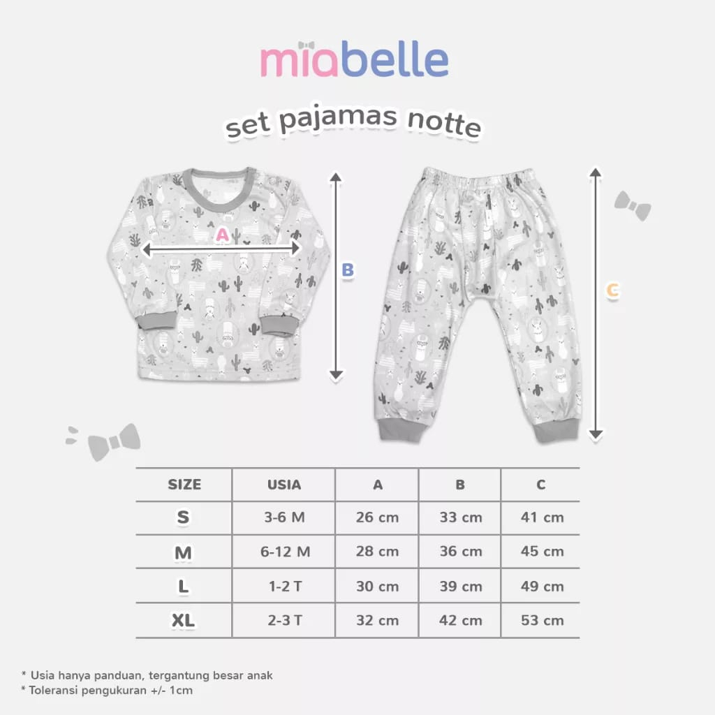 Miabelle Set Pajamas Notte - BajuTidur Bayi