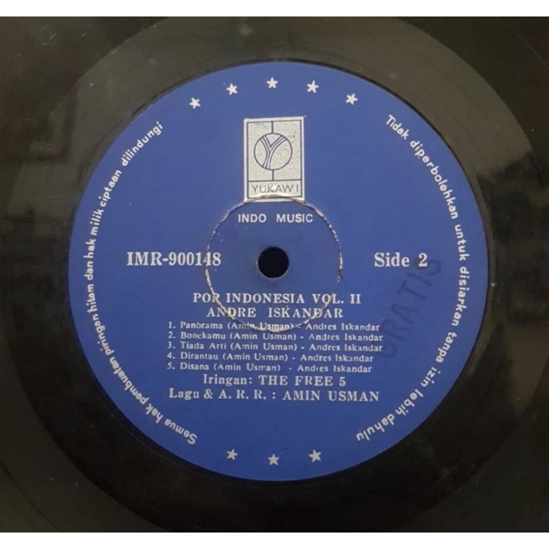 Vinyl Piringan Hitam 12 inch Andre Iskandar - Volume 2