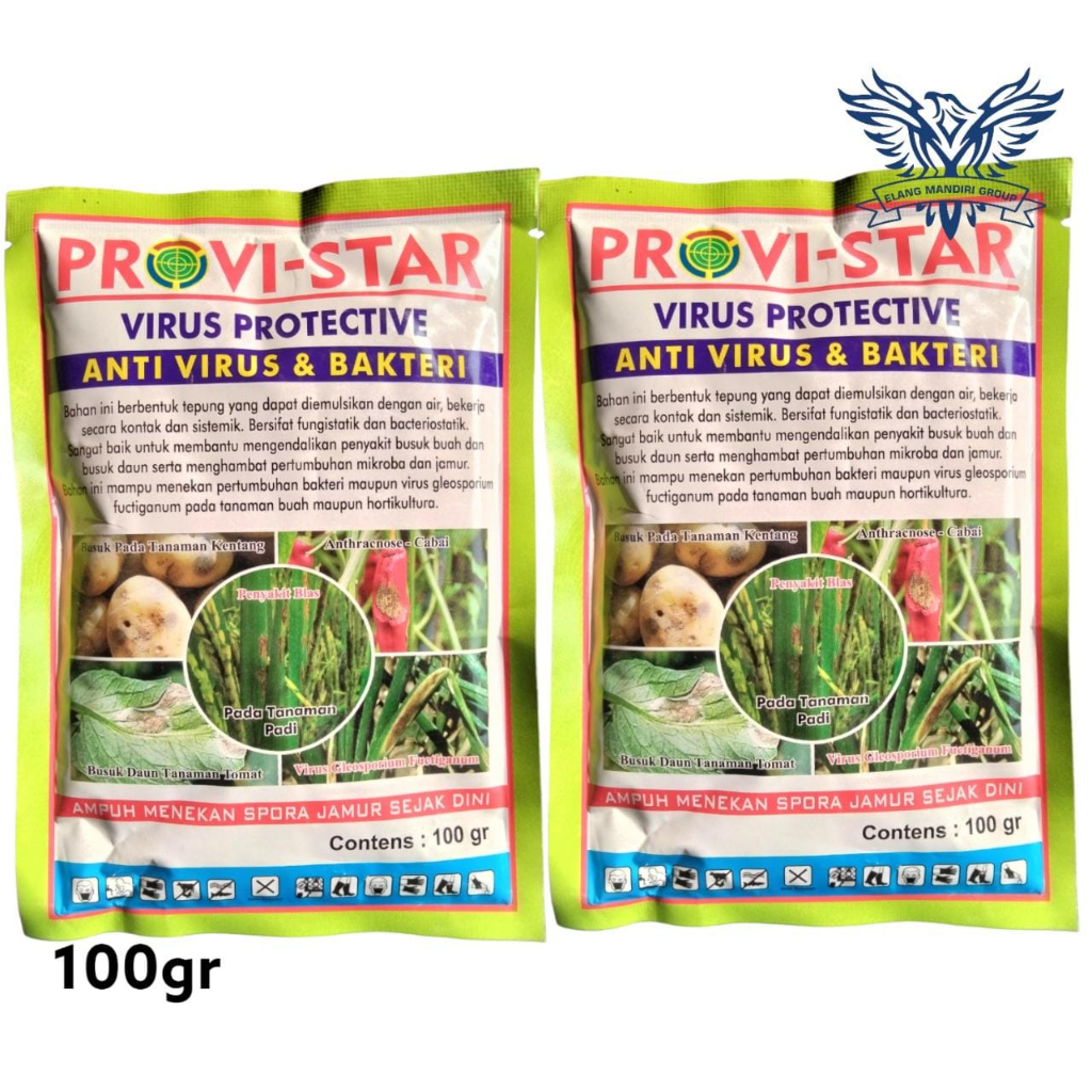 PROVI-STAR 100gr Virus Protektive Tetradium Benzoat 60% Setara dengan 60% Sodium Nitro Benzoat Natrium Nitro Benzoat Mengendalikan Penyakit Busuk Tanaman Serta Menghambat Pertumbuhan Mikroba dan Jamur