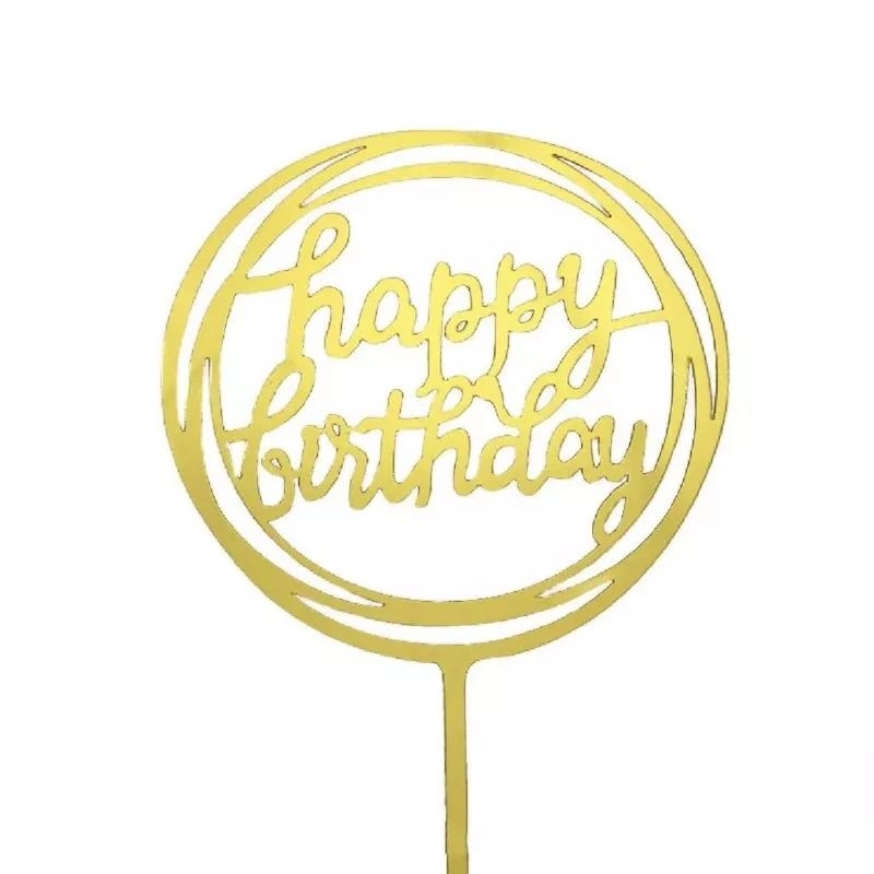 Cake Topper Happy Birthday Cake Topper Acrylic Cake Topper Akrilik Hiasan Cake Happy Birthday Topper Akrilik Kue Ultah