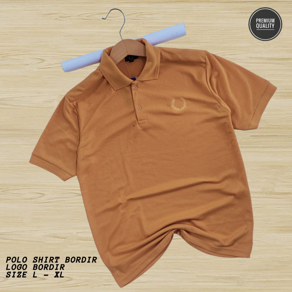 Kaos Polo Atasan Tshirt Berkerah Premium Pria Dewasa Lengan Pendek Bordir