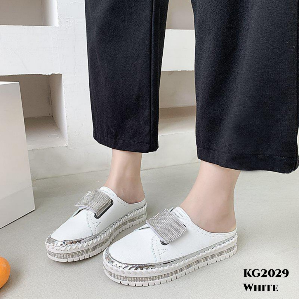 WYN SEPATU SNEAKERS SLOP DIAMOND FASHION KOREA KG2029