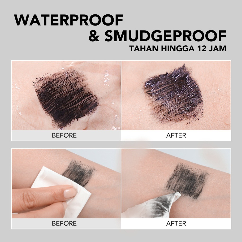 YOU Lashtension Fiber Mascara | Maskara Waterproof Tahan 12 Jam | Kosmetik Mata