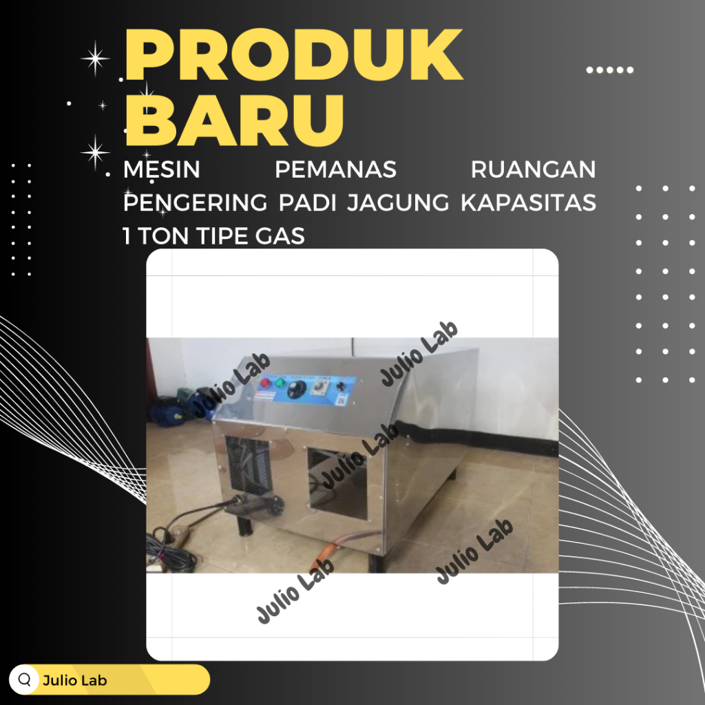 ECO MESIN PEMANAS RUANGAN PENGERING PADI JAGUNG KAPASITAS 1 TON TIPE GAS