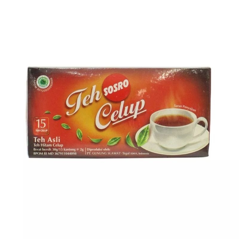 

teh sosro celup 1 dus isi 15pcs