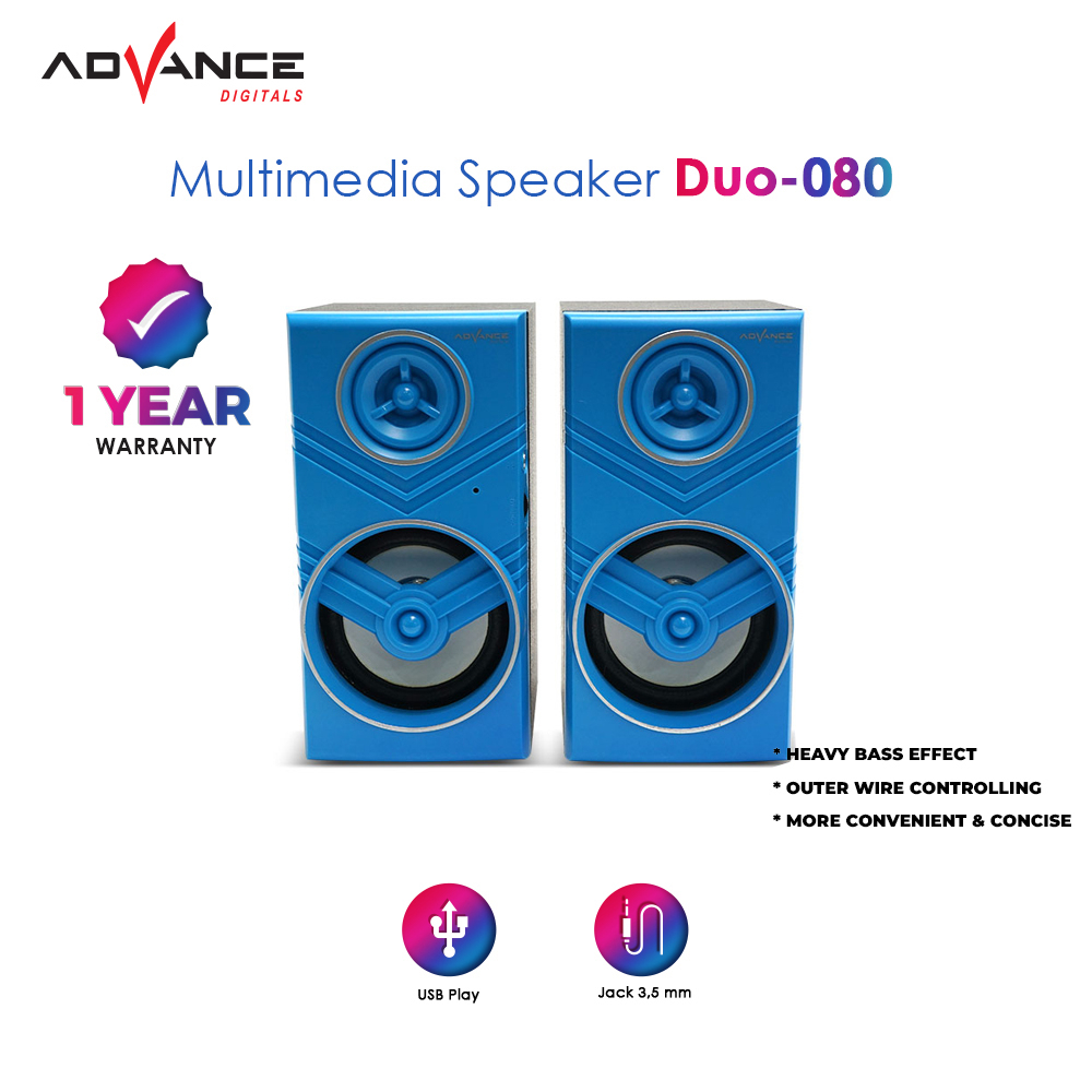 ADVANCE Multimedia Speaker PC Notebook Laptop Duo080 | Garansi Resmi Advance 1 Tahun