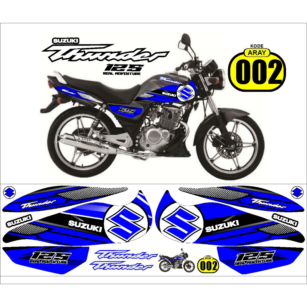 striping variasi Suzuki Thunder 125 /stiker decal motorThunder 125 /stiker lis polet Suzuki Thunder 