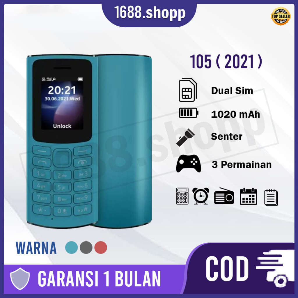 Hp 105 2021 Jadul Dual Sim New Garansi